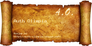 Auth Olimpia névjegykártya