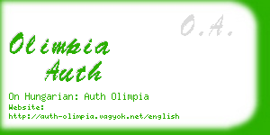 olimpia auth business card